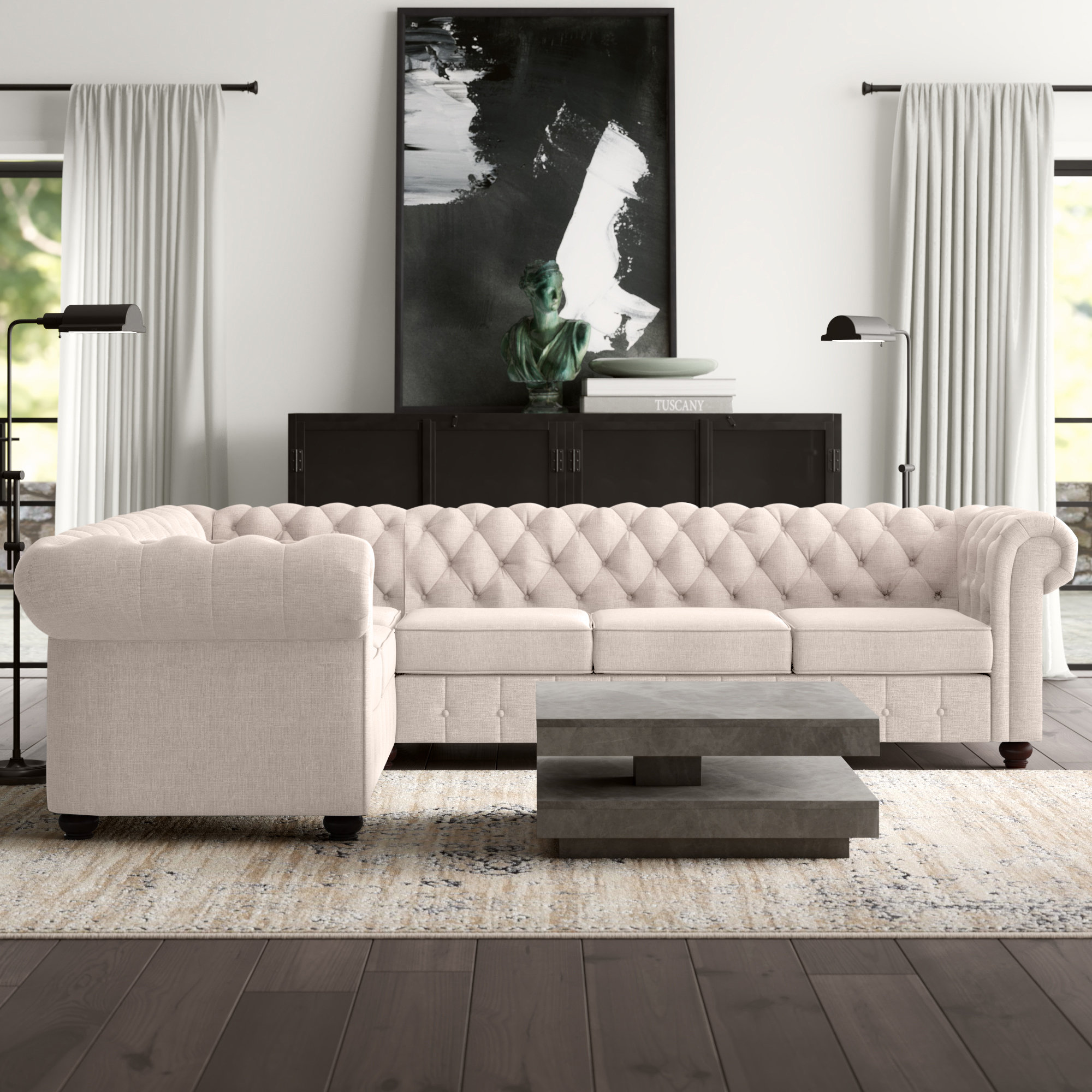 Greyleigh™ Quitaque 3 Piece Upholstered Sectional & Reviews Wayfair