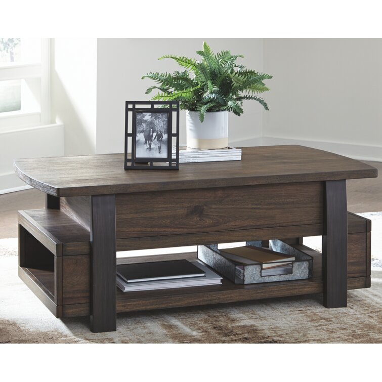 Union Rustic Coffee Table with Storage & Reviews | Wayfair.ca