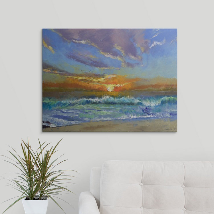 Great Big Canvas Malibu Beach Sunset By Michael Creese Painting