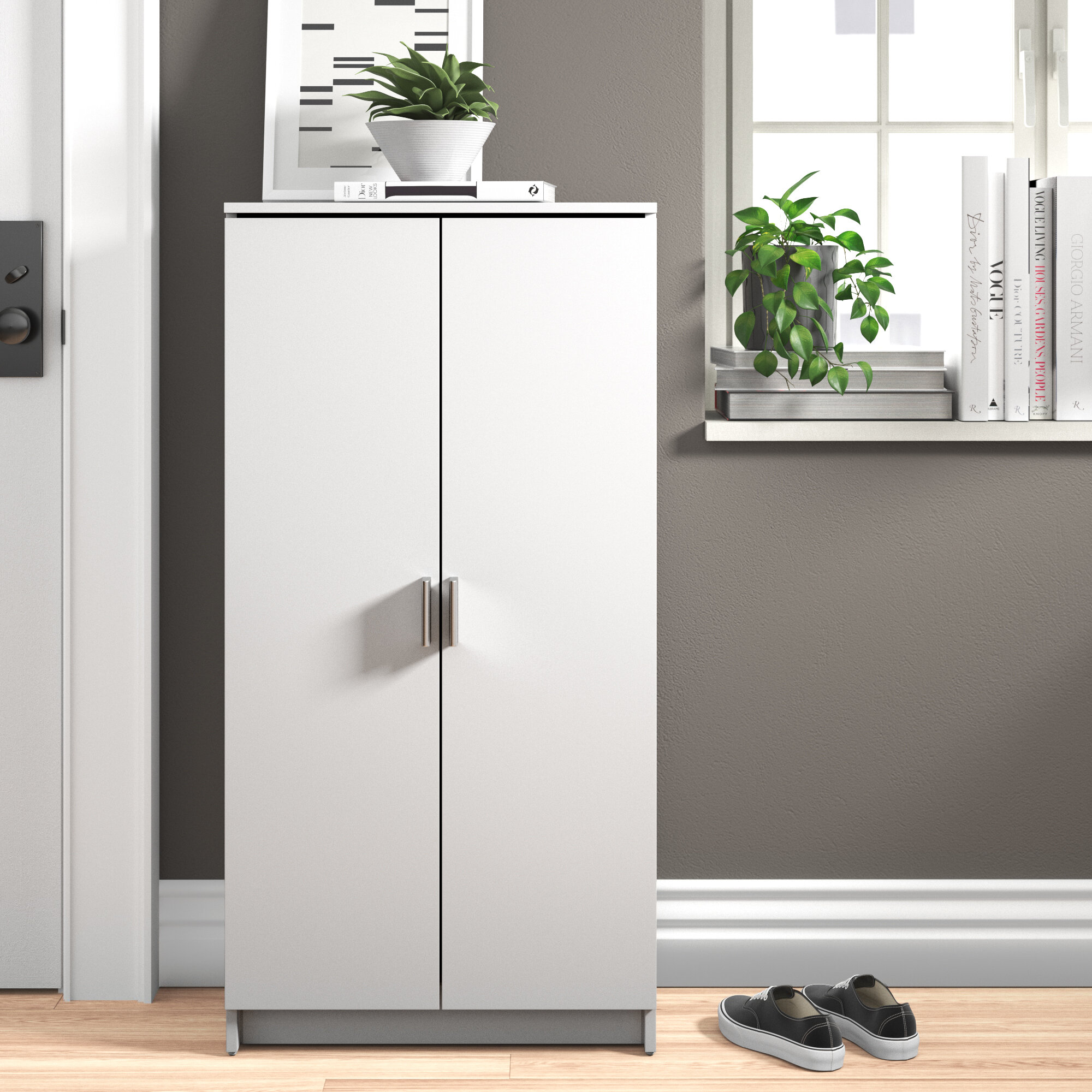 Zipcode Design 21 Pair Shoe Storage Cabinet Reviews Wayfair Co Uk
