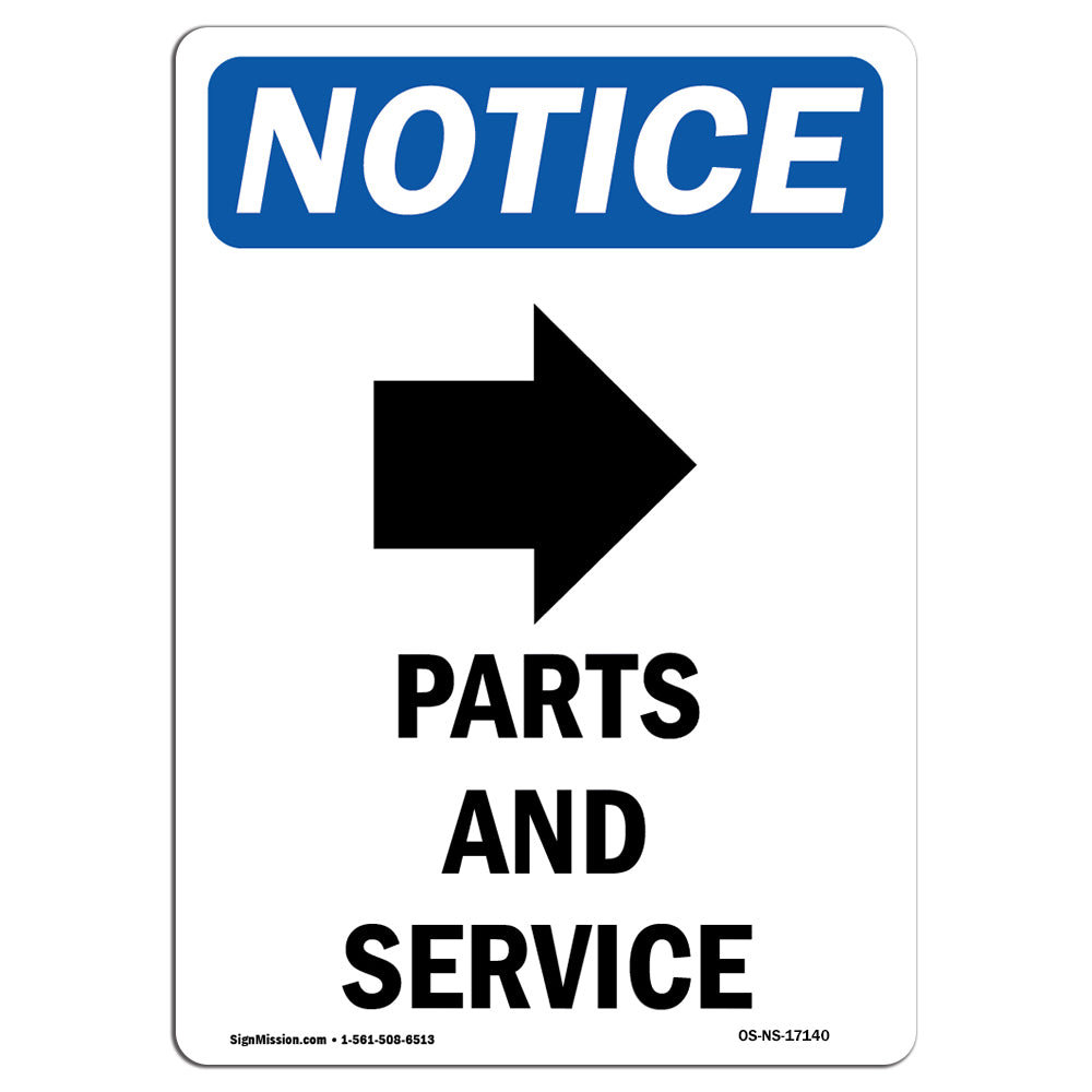SignMission Parts and Service Sign with Symbol Wayfair