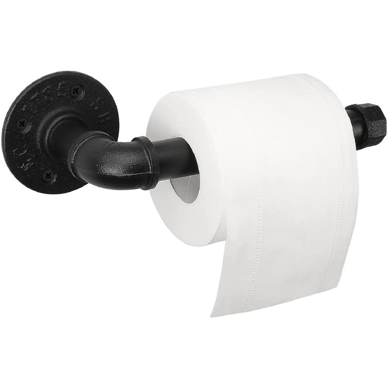 Industrial Pipe Toilet Paper Holder, Heavy Duty DIY Vintage Rustic Iron  Farmhouse Style Roll Tissue Wall Mount Paper Holder Towel Racks With  Hardware ...