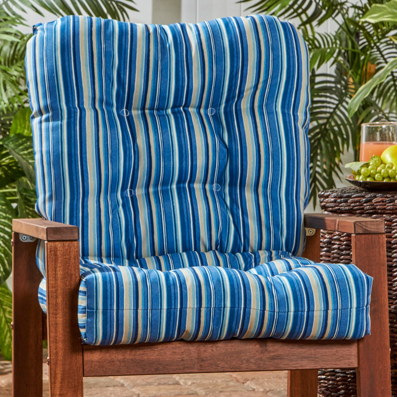 circle wooden chair with cushion