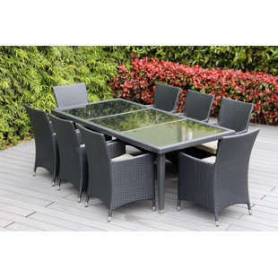 Go to store & view more images Ohana 9 Piece Dining Set with Cushion by Ohana Depot