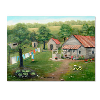 Trademark Art Playing Marbles Oil Painting Print On Wrapped