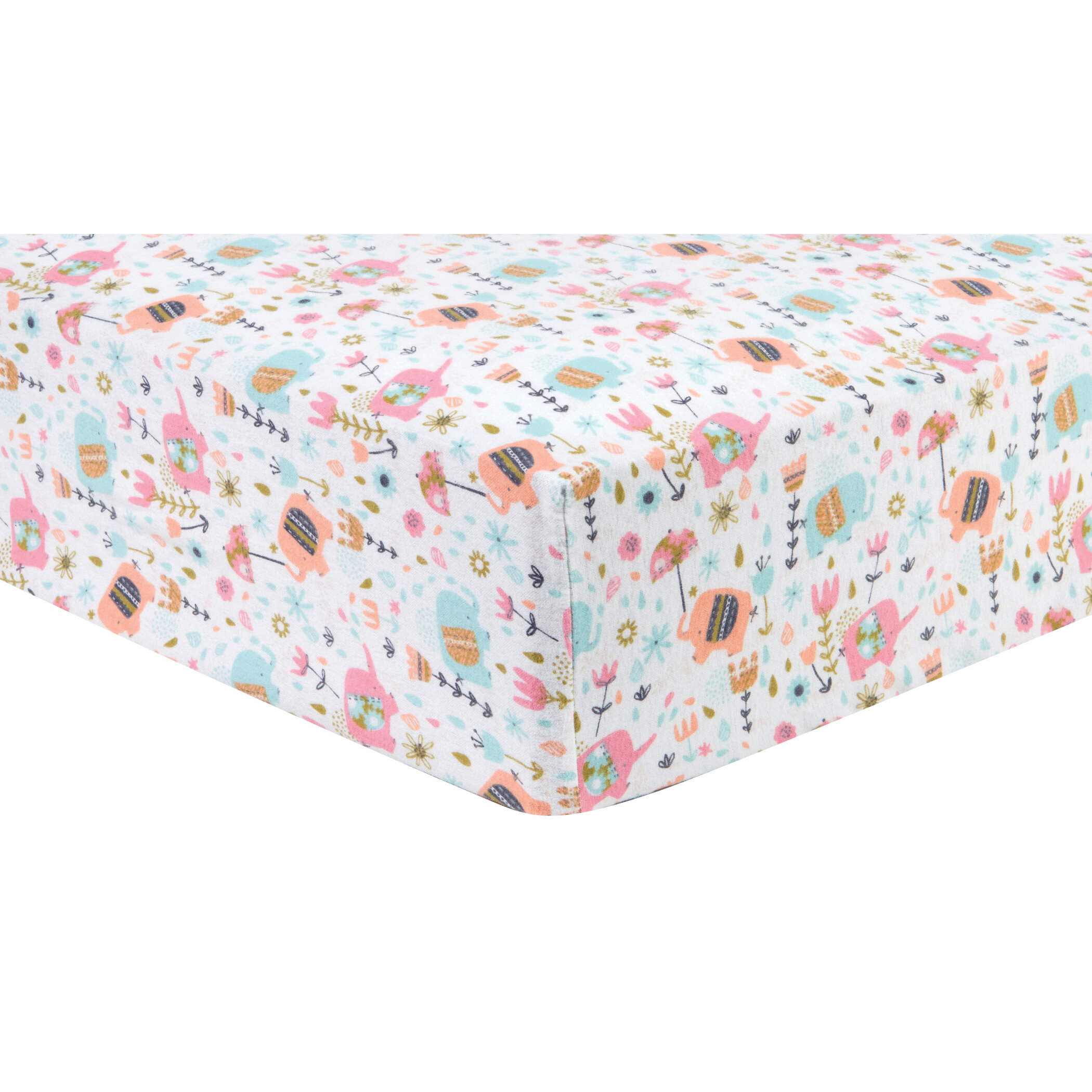 flannel fitted crib sheet