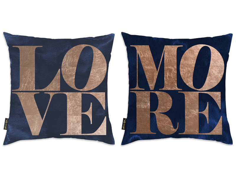 Mercer41 Liesel 2 Piece Love More Throw Pillow Set Wayfair