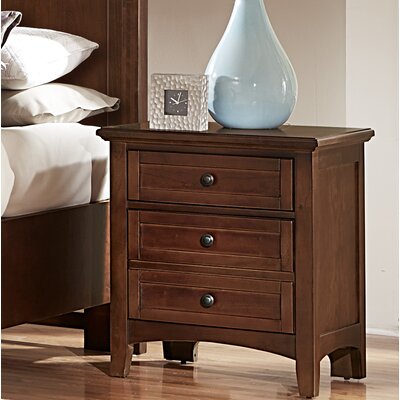 Gastelum 3 Drawer Nightstand Darby Home Co Color Warm Cherry