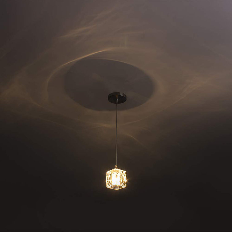 Set Of 2 Modern Cute Mini Crystal Pendant Light,Pendant Lighting Fixture For Kitchen Island Living Room Dining Room Bedroom,Brushed Nickel Finish With ...