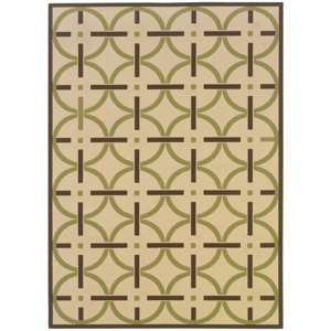 Newfield Ivory/Brown Indoor/Outdoor Area Rug