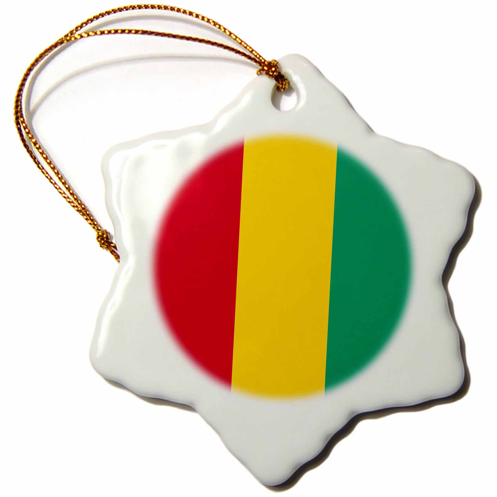 The Holiday Aisle Flag Of French Guinea Snowflake Holiday Shaped Ornament Wayfair