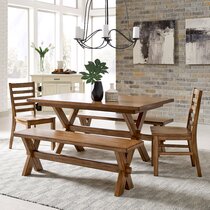 5 Piece Dining Table With Chair And Bench Kitchen Dining Room Sets You Ll Love In 2021 Wayfair