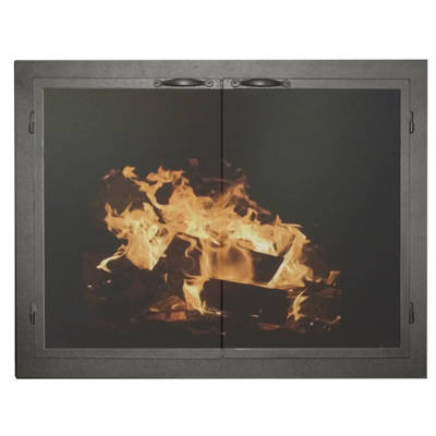 Ironhaus Elegant Series Cabinet Style Steel Fireplace Door