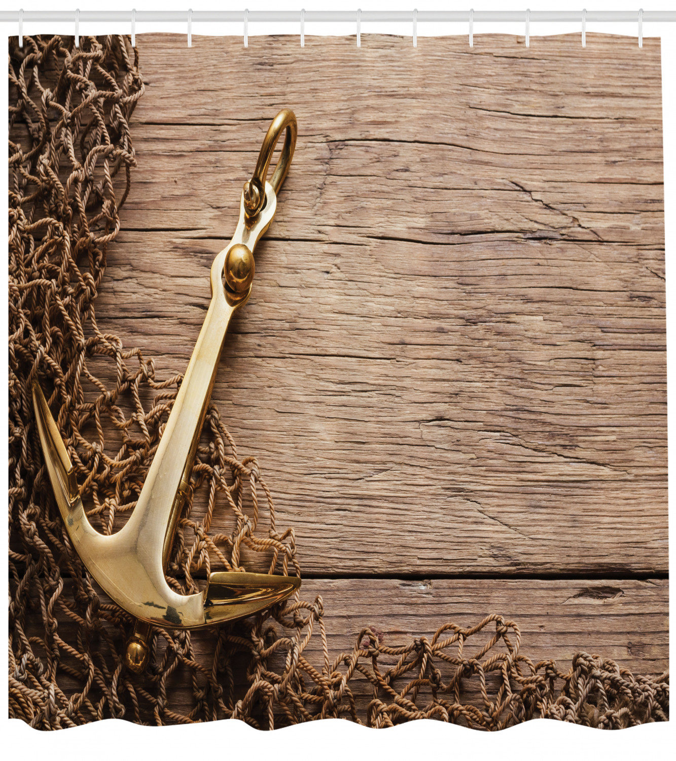 East Urban Home Rustic Shower Curtain Set Hooks Wayfair