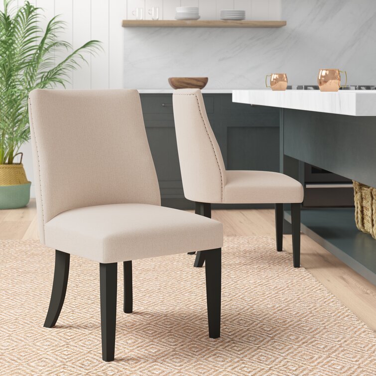 cream suede dining chairs