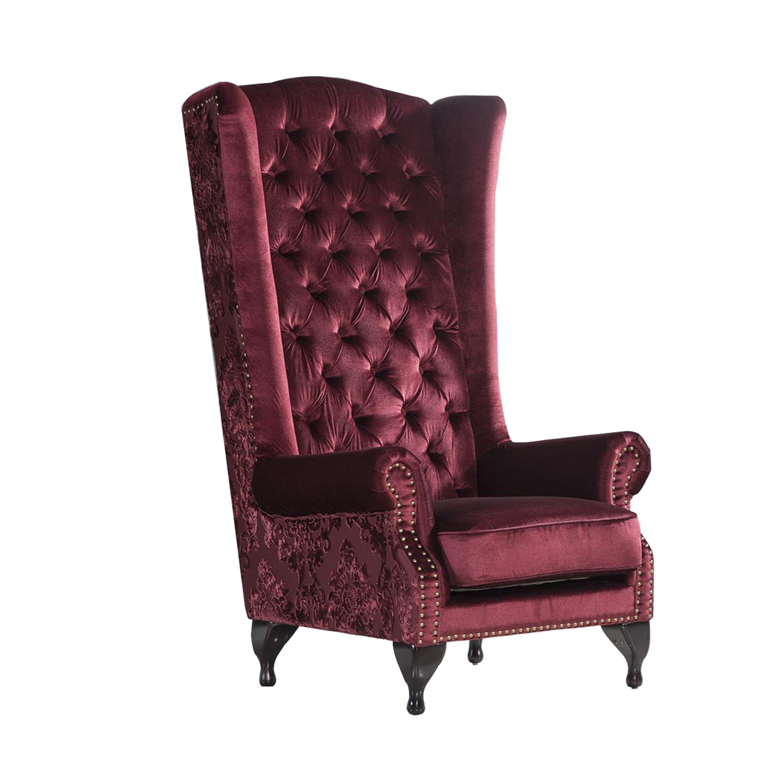 high back accent chair with arms