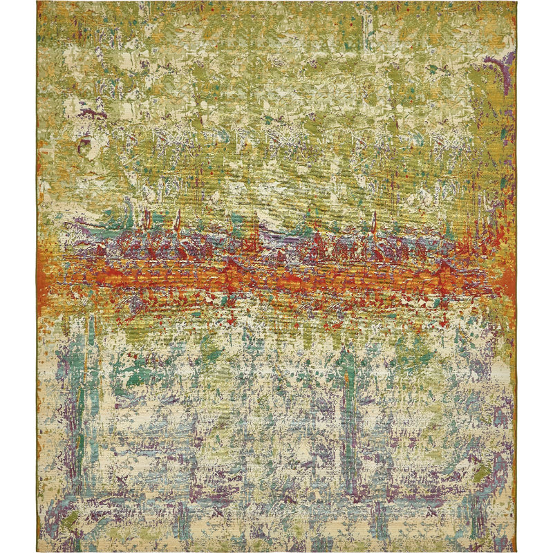 Wade Logan Barone Abstract Green Area Rug Reviews Wayfair Wade Logan Barone Abstract Green Area