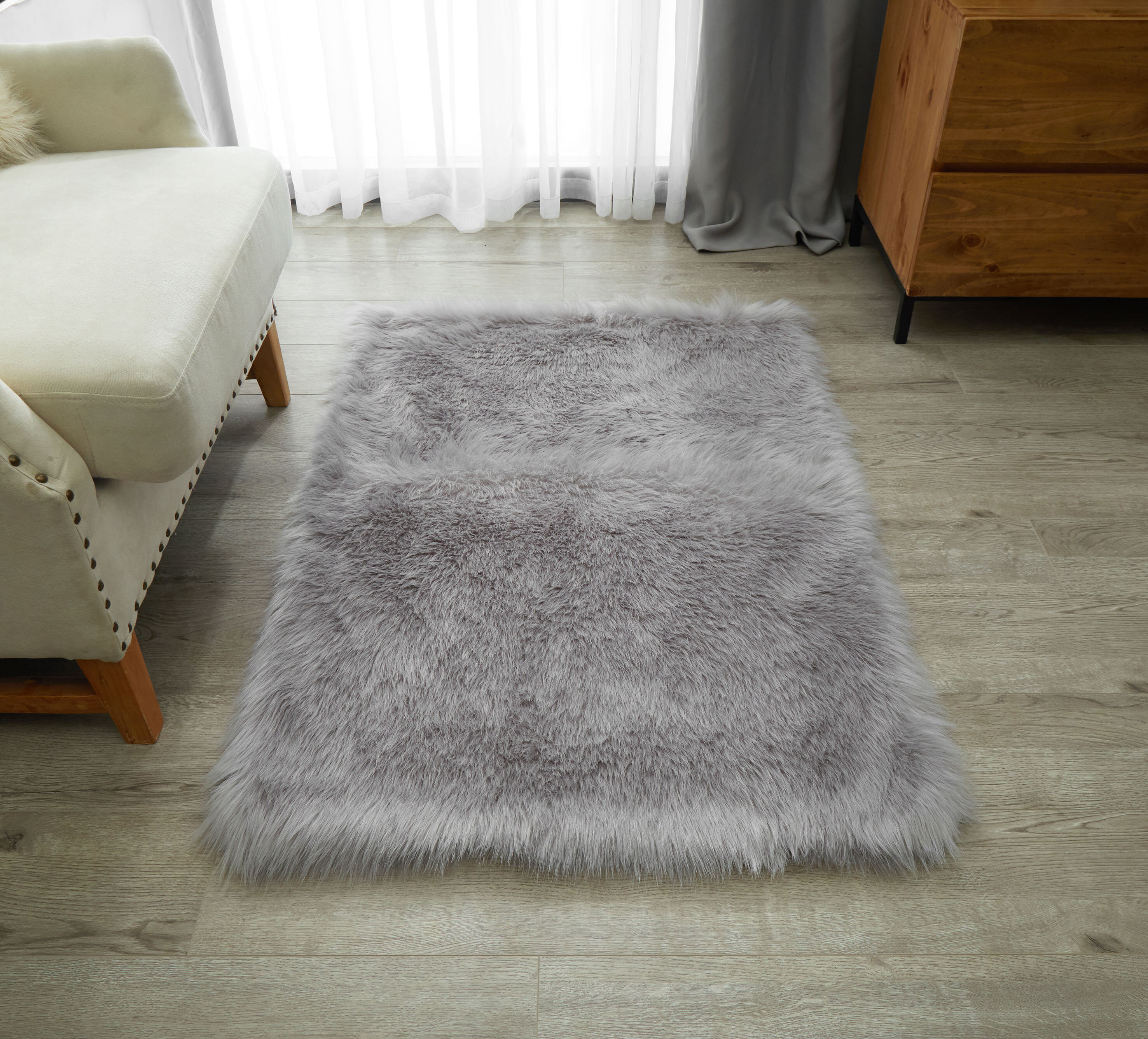 Everly Quinn Thurmont Shag Gray Area Rug Reviews Wayfair