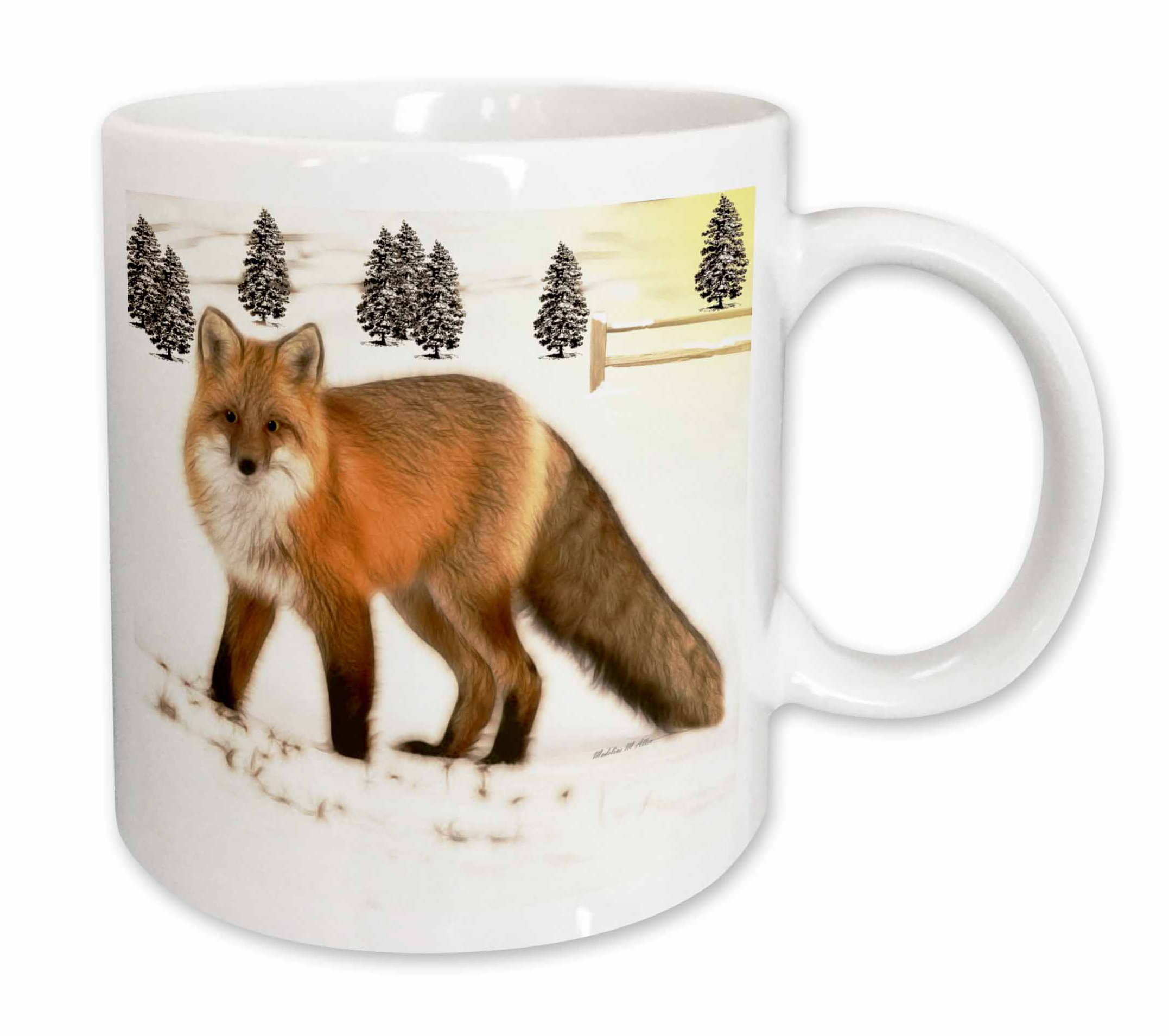 East Urban Home Fractalius Fox Coffee Mug Wayfair