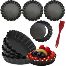 Maxwell and Williams Microstoven Black 5-Inch Fluted Flan Pan Maxwell and Williams Microstoven Black 5-Inch Fluted Flan Pan