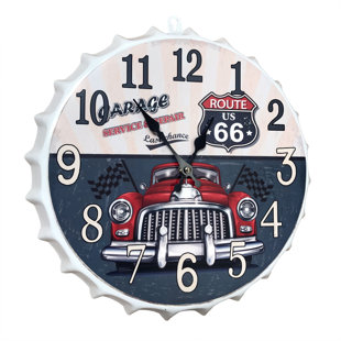 Race Car Wall Decor Wayfair Contemporary Metal Cap Sign With Route 66 Garage And Car Wall Décor