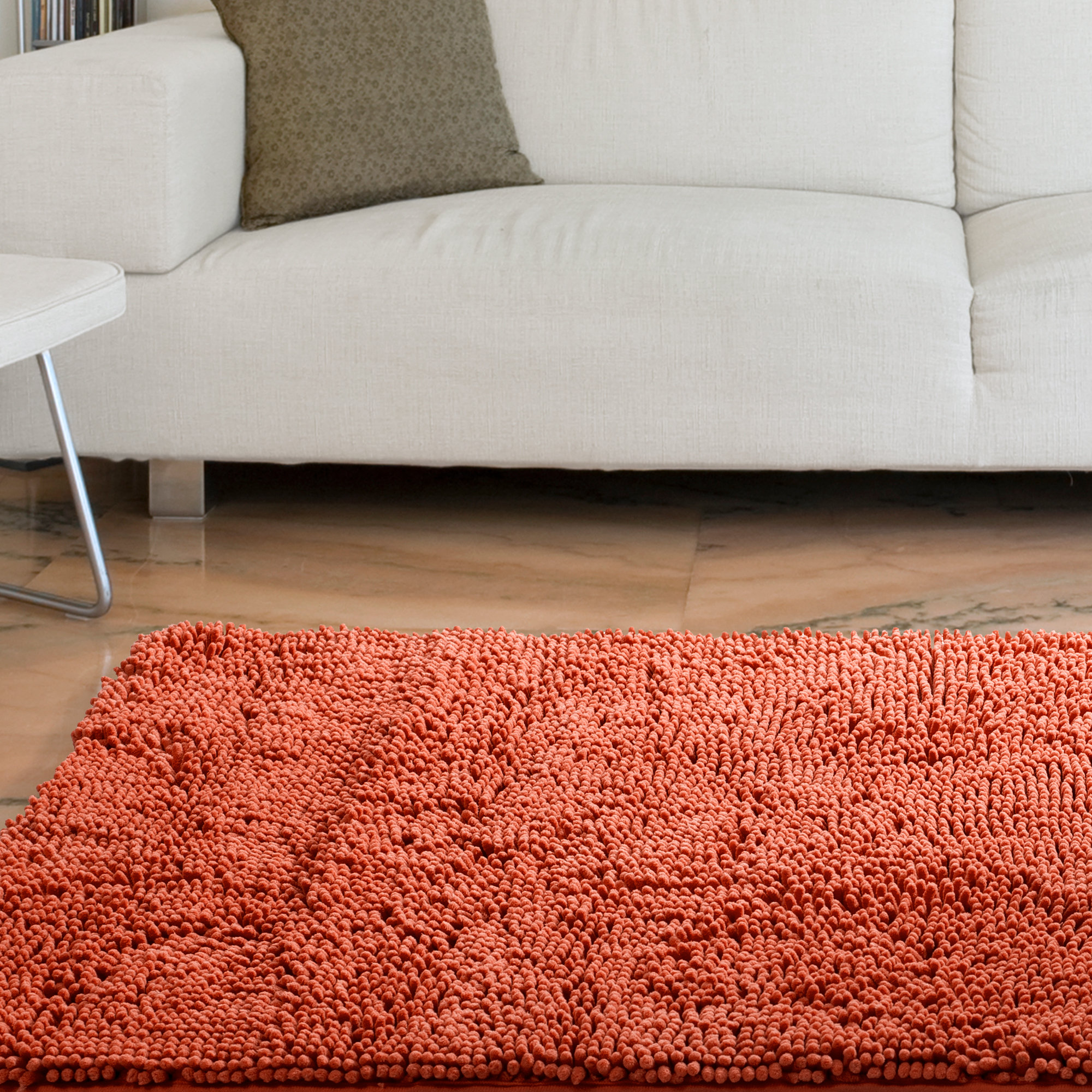 Ebern Designs Duhaime High Pile Hand Woven Burnt Orange Area Duhaime High Pile Hand Woven