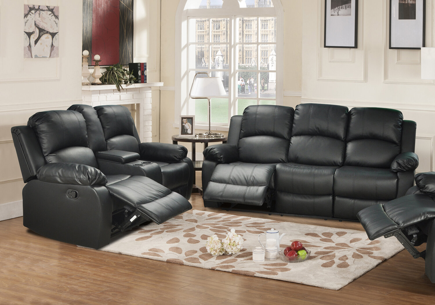 Red Barrel Studio Azariah Reclining 2 Piece Faux Leather Living Room Set Reviews Wayfair