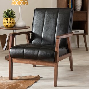 petite leather armchair