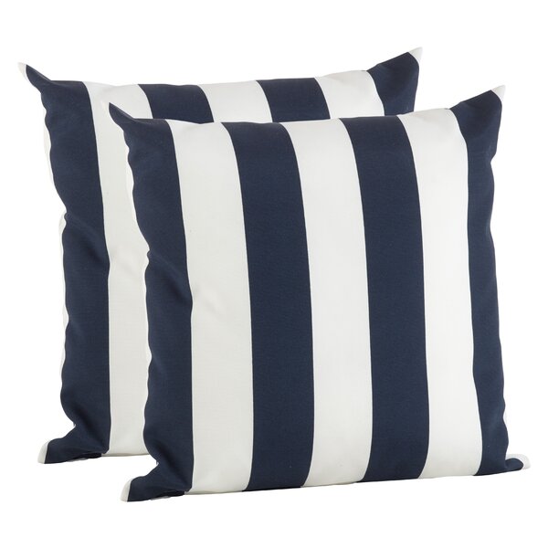 blue striped outdoor pillows