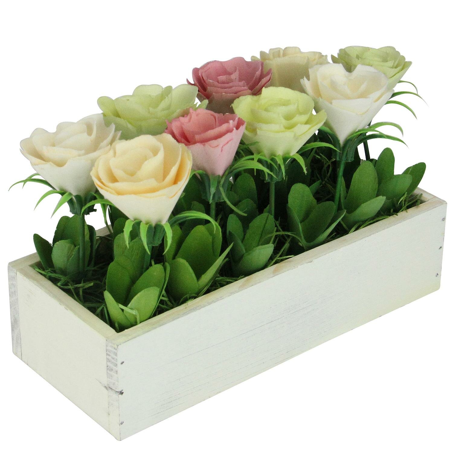 Beautiful Artificial Mini Rose Spring Bunch 3 Colours22 Flower Heads 