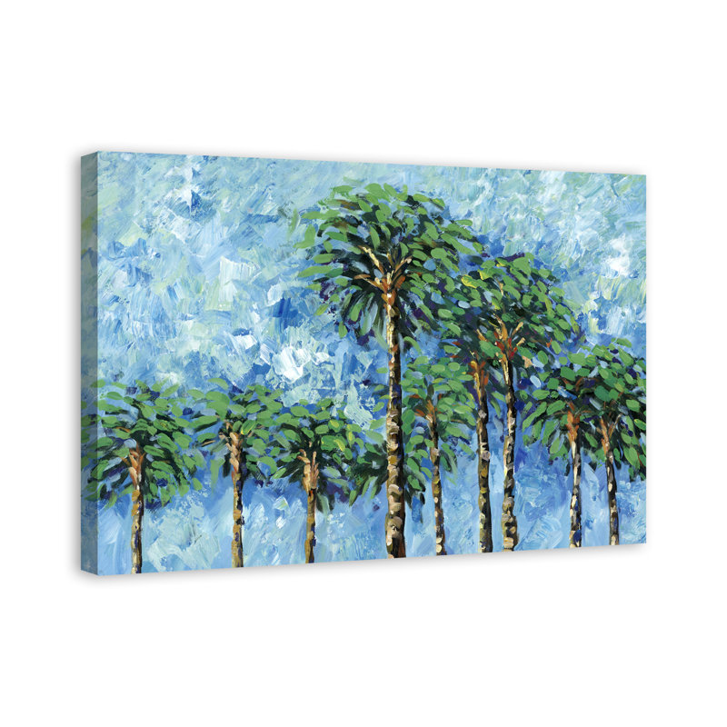 Bay Isle Home Vibrant Coconut Palm Trees Acrylic Painting Print