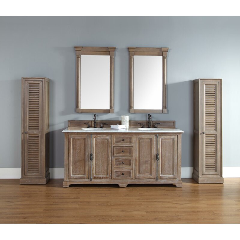 Greyleigh Ogallala 72 Double Driftwood Bathroom Vanity Set Wayfair