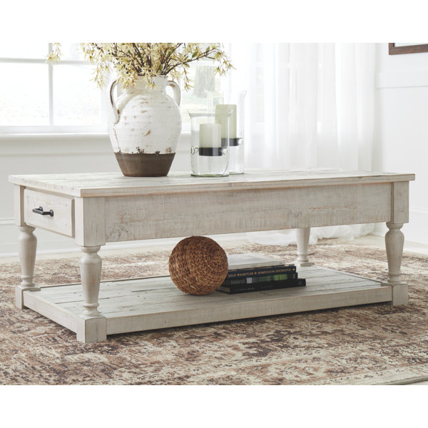 wayfair distressed coffee table