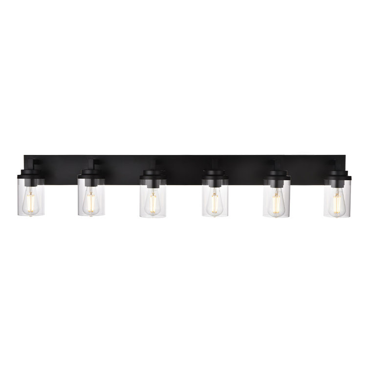 6 light black vanity light