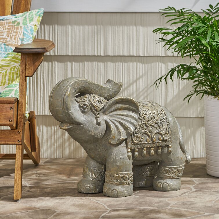 Garden Ornament Elephant Home Furnishings Decor Ornament Outdoor Indoor 