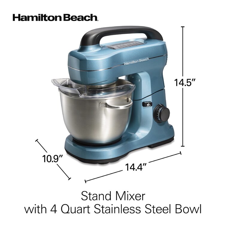 Hand Stand Mixer Stainless Steel Baking Dough 4 QT.