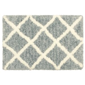 Hexham Diamond Shag Dusk Blue Area Rug