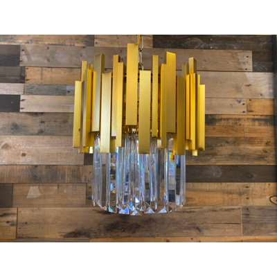 Crystal Pendant Light Luxury Modern Chandelier Silver Color Lighting Fixture