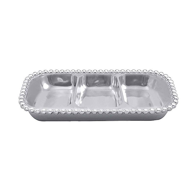 Mariposa String Of Pearls Small 3 Section Divided Serving Dish Perigold