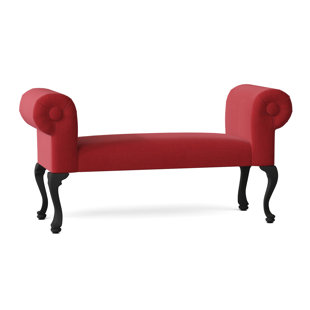 red bedroom bench