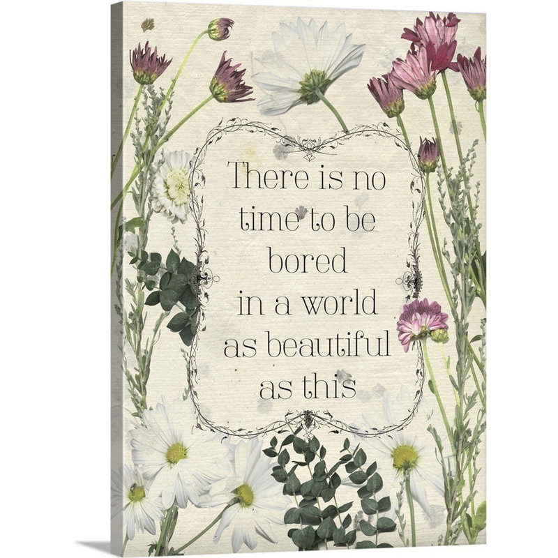 Giclee 'Pressed Floral Quote I' Graphic Art Print