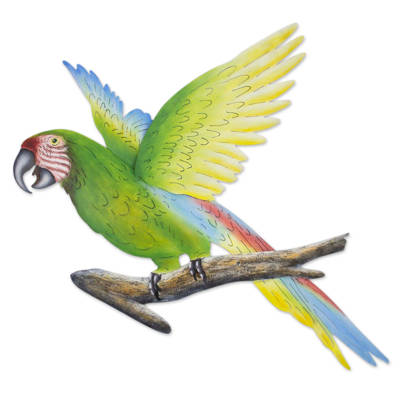 Alejandro De Esesarte Handmade Green Macaw Wall Decor Alejandro De Esesarte Handmade Green Macaw Wall Decor
