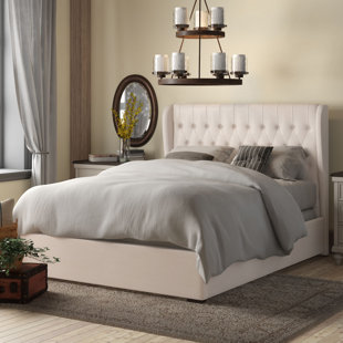 Go to store & view more images Sedgwick Queen Contemporary Wood Upholstered Storage Platform Bed by Birch Lane™ Heritage