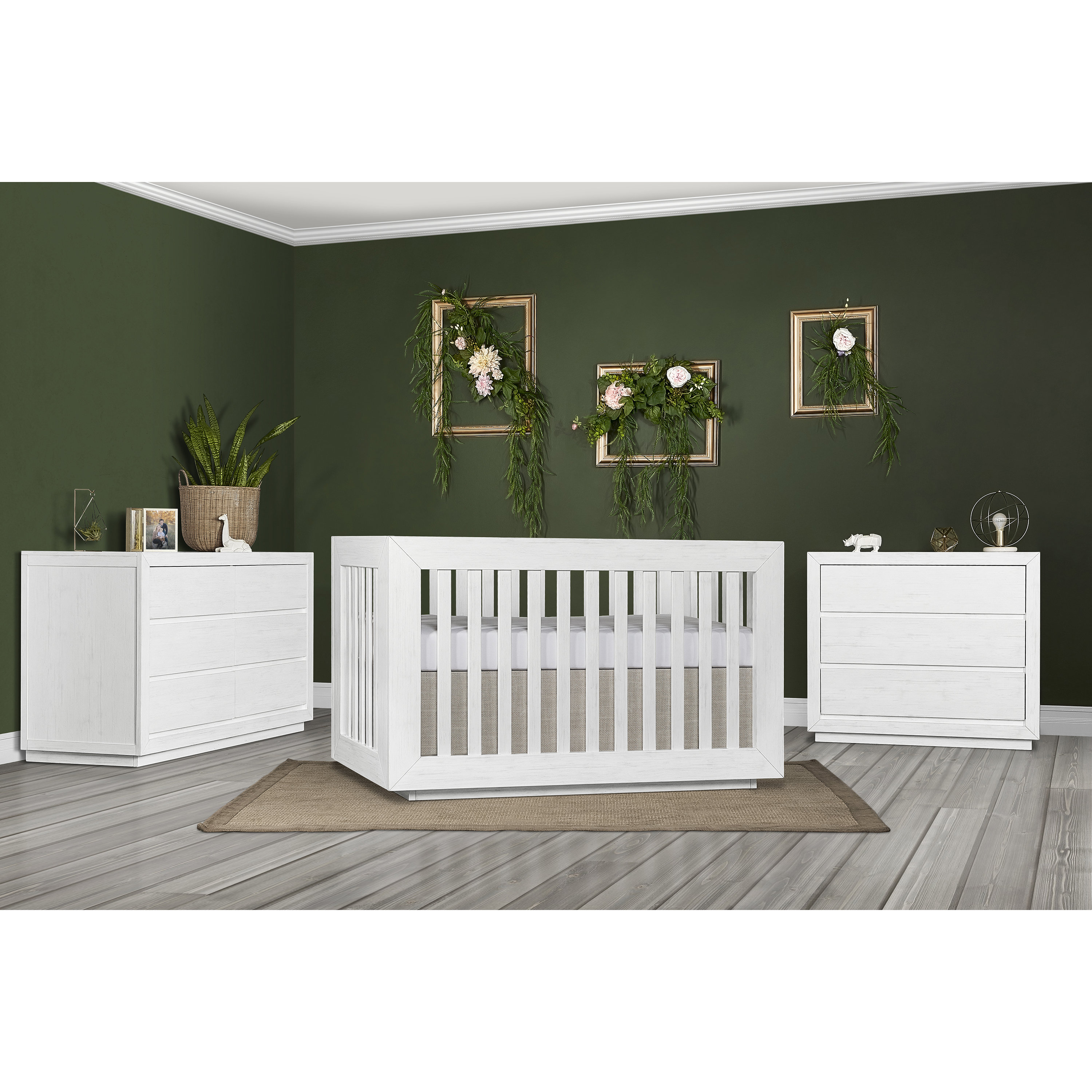 3 piece nursery furniture set white