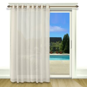 Bal Harbour Patio Solid Semi-Sheer Grommet Single Curtain Panel