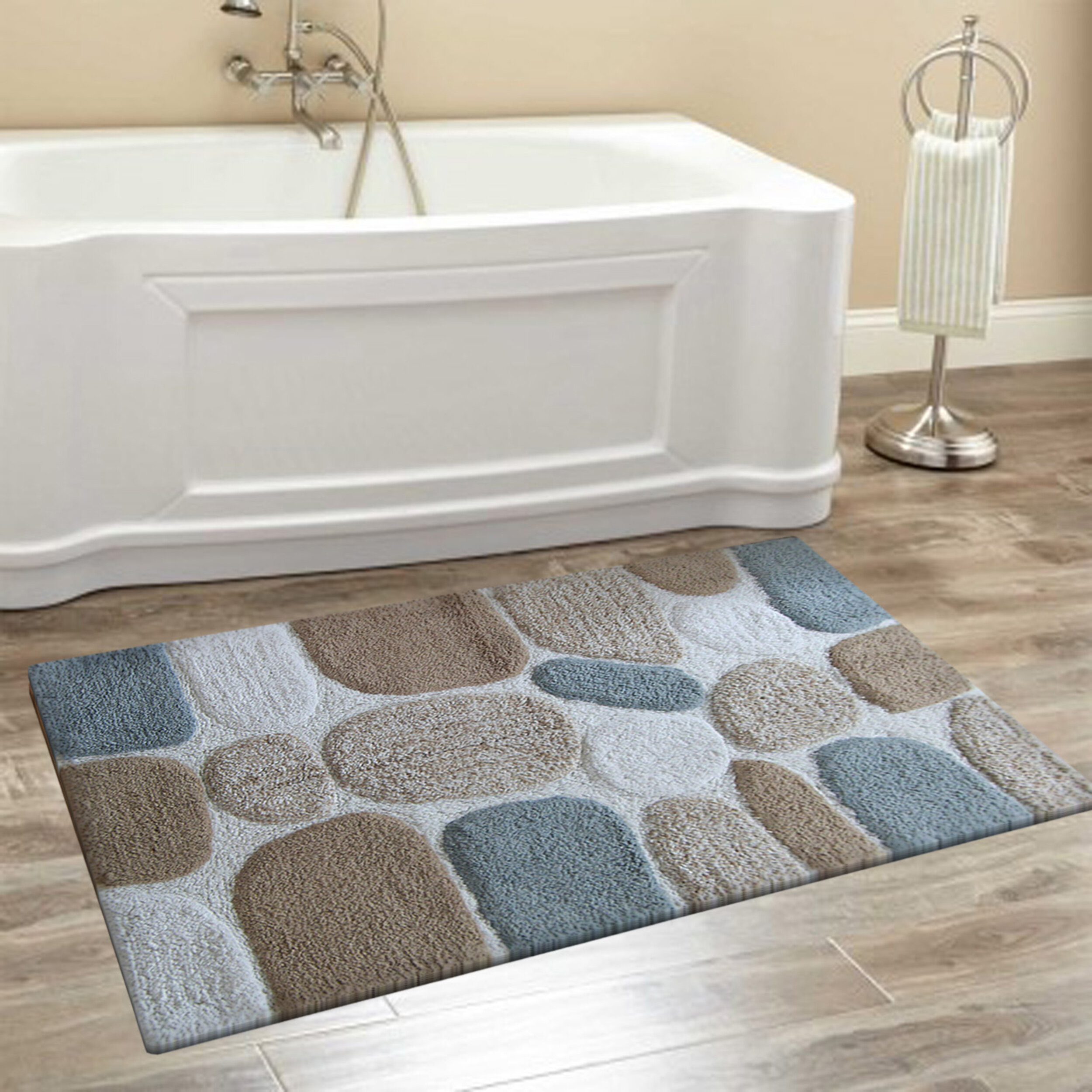 pebble bath rug