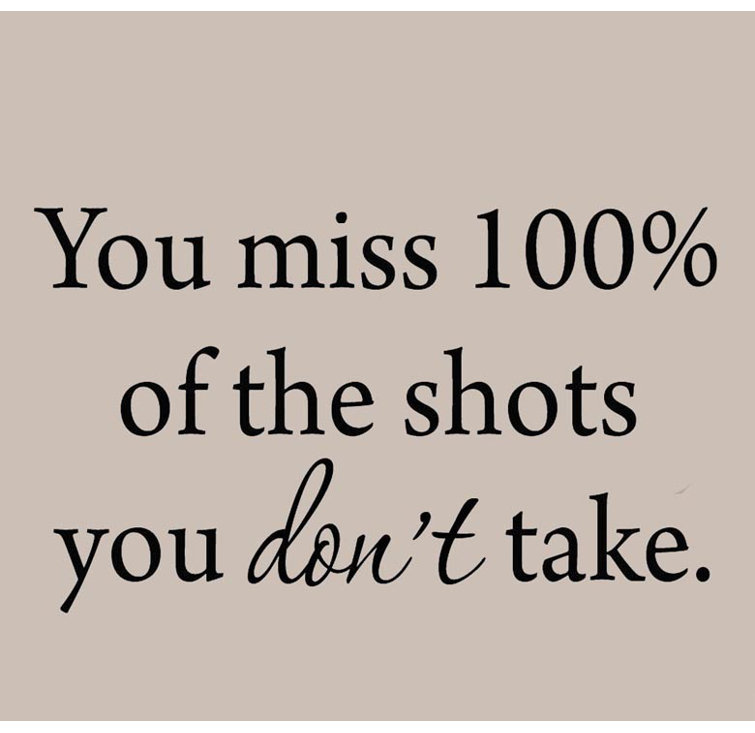 Vwaq You Miss 100 Of The Shots You Don T Take Wayne Gretsky Quote Wall Decal Wayfair