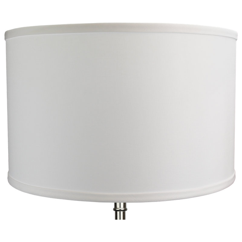 white burlap lamp shade