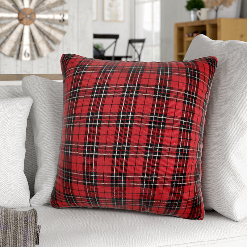 Three Posts Teen Brookland Holiday Plaid Throw Pillow Reviews