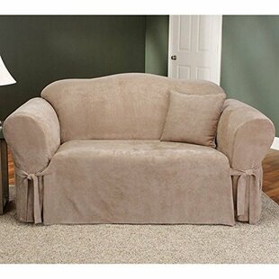 Soft Suede Box Cushion Sofa Slipcover By Sure Fit